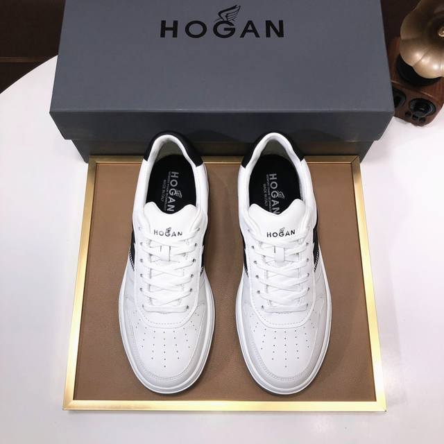 Hogan 霍根 最新高版本男鞋 欢迎1比1对比 香港专柜休闲鞋 专柜品质 支持验货 优质做工 鞋面采用意大利进口胎牛皮拼接 进口毛巾内里 原版时尚运动大底 休