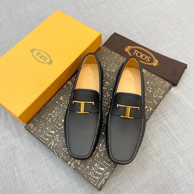 Todx 男士豆豆鞋 专柜同步新款 高端品质 蜥蜴纹牛皮杏色牛里 原版包装 尺码 38-45