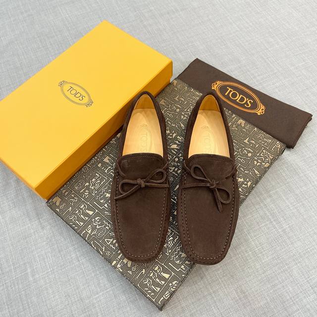 Todx 男士豆豆鞋 专柜同步新款 高端品质 磨砂皮杏色牛里 原版包装 尺码38-45