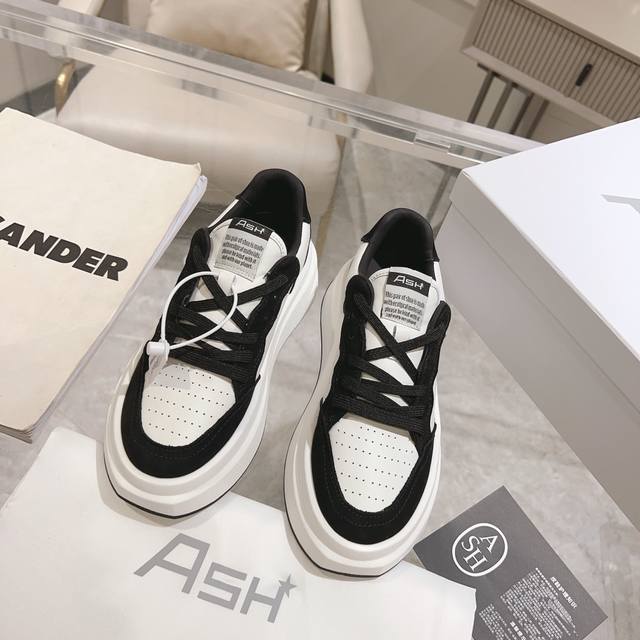 男款加10 Ash女鞋2023新款impuls厚底增高小白鞋休闲鞋熊猫鞋