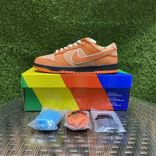 新品爆款顶级纯原版本 Concepts X Nike Dunk Sb Low "Orange 防滑耐磨 低帮板鞋 橙色 橙龙虾实拍细节图 原鞋开模 原标 原底