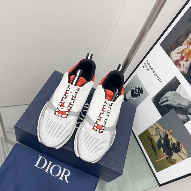 顶级版本 ) Dior Homme Sneaker B22 情侣款运动鞋 老爹鞋 面包鞋 火爆ing的dior B22系列款 采用针织面3M反光面皮革面 混搭