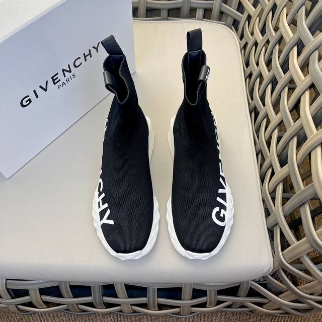 Givenchx高帮飞织短靴 鞋面意大利进口飞织面料 高品质复杂拼接工艺品 进口透气网内里垫 原厂特供原版底 Tpu独家活动成型底超级舒适 高品质随意对比 Si