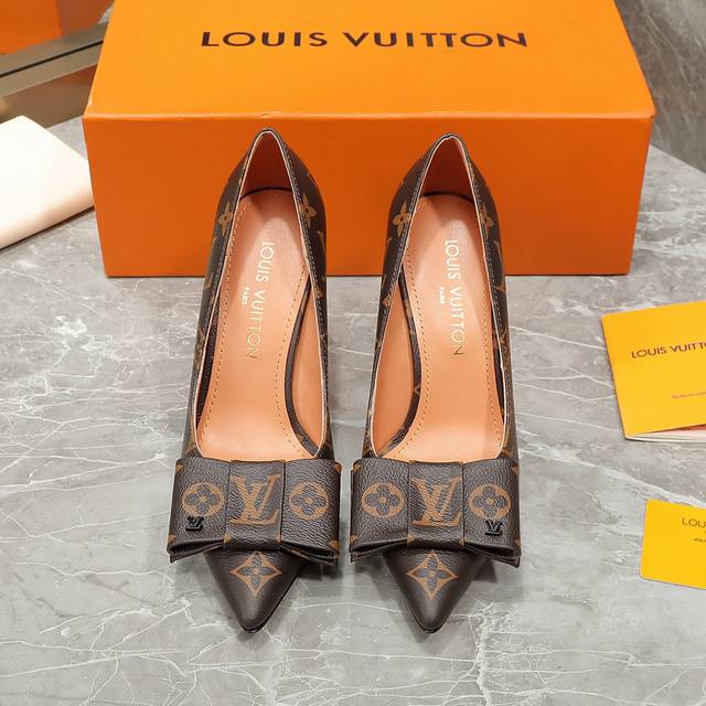 Louis Vuitton 路易威登 2024年新款高跟单鞋 鞋面 牛皮 羊猄 马毛 内里 羊皮 鞋底 意大利真皮大底 跟高 Cm Cm 码数 35-40