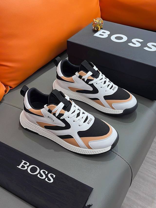 商品名称 Boss 波士 正规码数: 38-44 休闲鞋 商品材料 精选 进口牛皮鞋面 舒适羊皮内里 原厂大底
