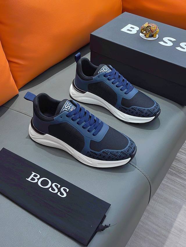商品名称：Boss 波士 正规码数: 38-44 休闲鞋 商品材料：精选 网布鞋面，舒适羊皮内里 ；原厂大底。