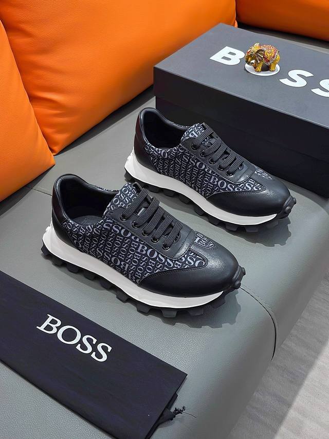 商品名称：Boss 波士 正规码数: 38-44 休闲鞋 商品材料：精选 牛皮鞋面，舒适羊皮内里 ；原厂大底。 - 点击图像关闭