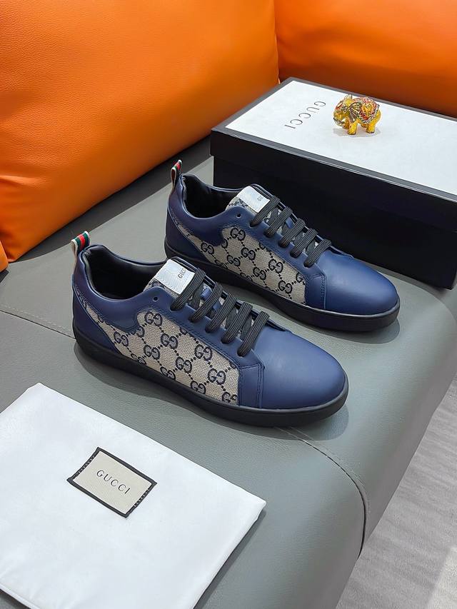 商品名称：Gucci 古驰 正规码数: 38-44 休闲鞋 商品材料：精选 进口牛皮鞋面，柔软羊皮内里；原厂大底。