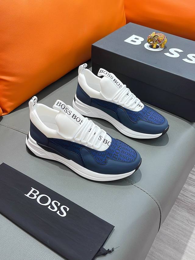 商品名称：Boss 波士 正规码数: 38-44 休闲鞋 商品材料：精选 牛皮鞋面，舒适羊皮内里 ；原厂大底。