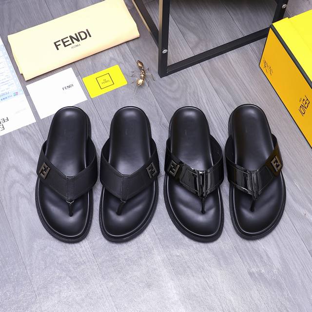 商品商标：Fendi 芬迪 拖鞋 正码码数: 38-44 45订做不退换 商品材料：精选 牛皮鞋面 脚背皮里 原版大底