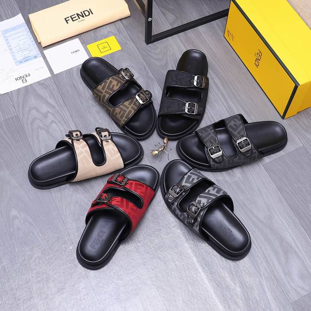 商品商标：Fendi 芬迪 拖鞋 正码码数: 38-44 45订做不退换 商品材料：精选 织布透气鞋面 脚背皮里 原版大底 - 点击图像关闭