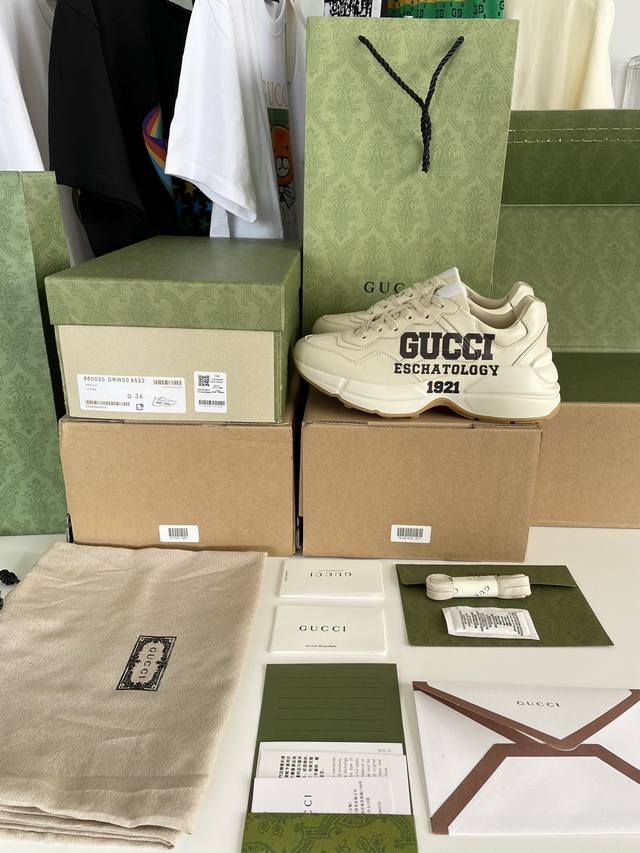 高版本gucci 老爹鞋 “25” 字母印花 Size：35-44 45、46可定做