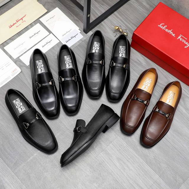 商品商标：Ferragamo 菲拉格慕 正装鞋 正码码数: 38-45 商品材料：精选 头层牛皮鞋面 牛皮内里原版大底吧