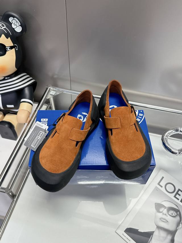 小众潮牌birkenstock24春夏博肯一脚蹬懒人乐福鞋！这系列单鞋刚出就心动了 代购找很久才买到货，真的一鞋难求，真的超级好看，姐妹们给我冲 超好穿 舒适度