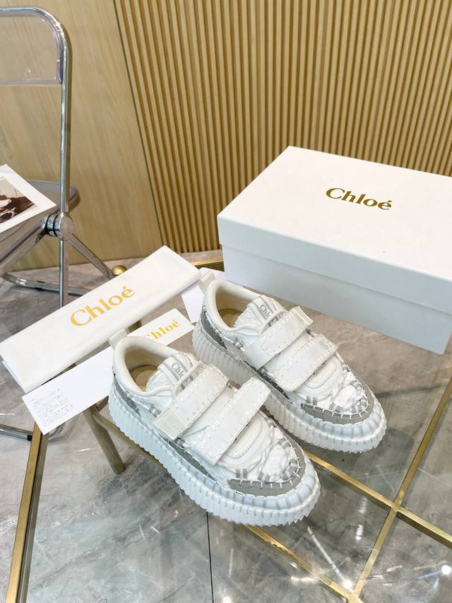 2044春夏chloe 克洛伊nama Sneaker彩虹系列运动鞋、容祖儿和孙怡宋茜明星同款、原材料是可再生物料制作、全手工缝马克线、肉眼可见皆是手工制造、环