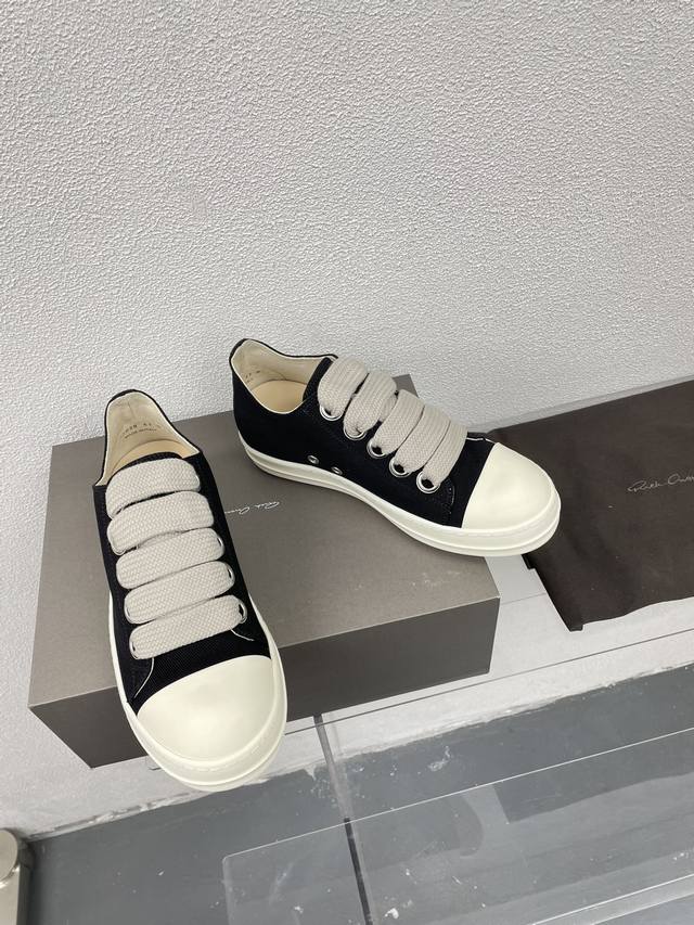 宽带 Rick Owens-24Fw 厚底 Ro 系列 牛皮面 情侣款 高品质 黑色牛皮头层牛皮 皮质 Rick Owens 2022到2024至今的大热款 懂