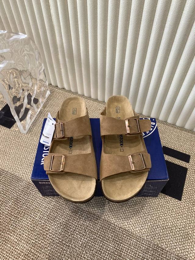 Birkenstock 勃肯boston真皮软木拖鞋博肯沙滩情侣拖鞋 鞋面：原版牛皮京垫脚牛皮京 大底：Eva 橡胶发泡 码数：35-45