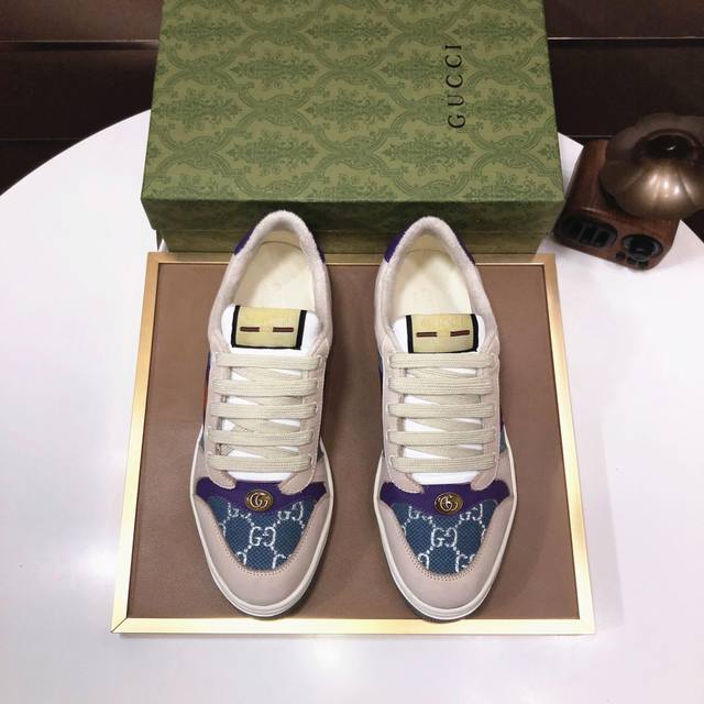 工厂批 Gucci 古奇 高端新款限定款情侣小脏鞋！材料均为定制，超级好看，进口电绣工艺，请各位看清细节认准品质，独家开模大底，高品质请随意对比！全新包装升级！