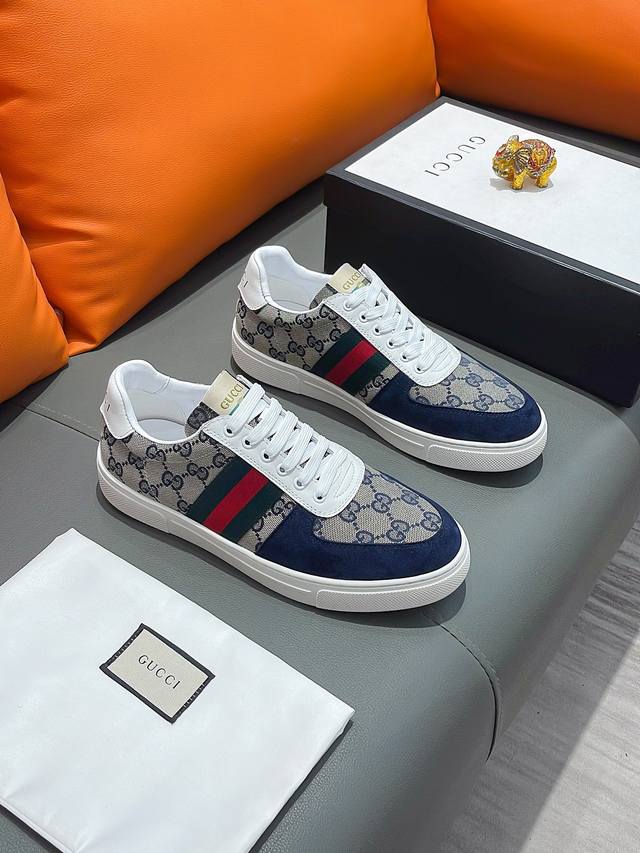 商品名称 Gucci 古驰 正规码数 38-44 休闲鞋 商品材料 精选 牛皮鞋面，柔软羊皮垫脚，原厂特供大底。