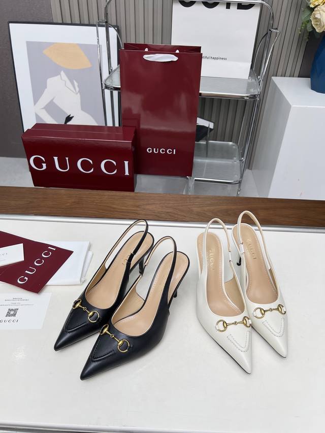 工厂价 女装女鞋 运动原单原单品质gucci2025春夏新品牛皮压花高跟鞋，顶级品质发售购入正品开发原版压花工艺经典双G老花面，内里羊皮配合意大利原板材质与工艺