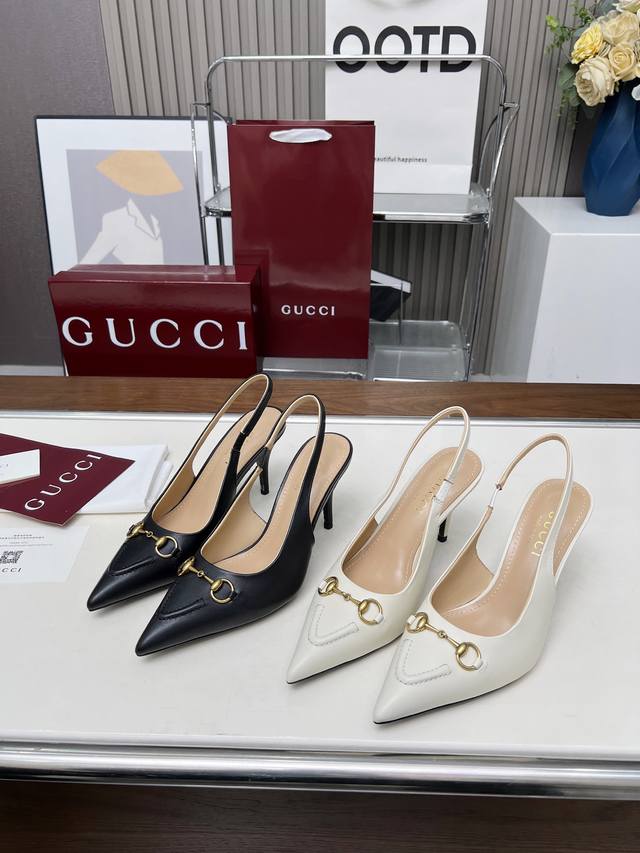 工厂价 女装女鞋 运动原单原单品质gucci2025春夏新品牛皮压花高跟鞋，顶级品质发售购入正品开发原版压花工艺经典双G老花面，内里羊皮配合意大利原板材质与工艺 - 点击图像关闭